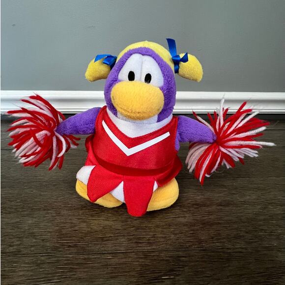 Disney's Club Penguin Series 1 Cheerleader‎ Penguin Plush - Picture 1 of 6